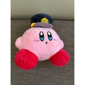 Kirby w/Train Station Hat Plush Suction Cup Attached 6”